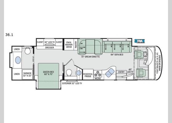 Floorplan - 2019 Palazzo 36.1 Motor Home Class A - Diesel