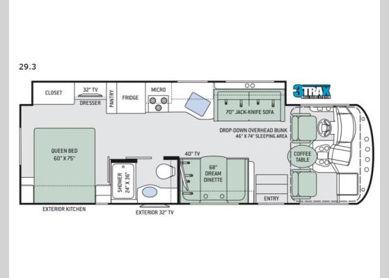 Floorplan - 2019 ACE 29.3 Motor Home Class A