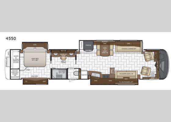 Floorplan - 2019 Mountain Aire 4550 Motor Home Class A - Diesel