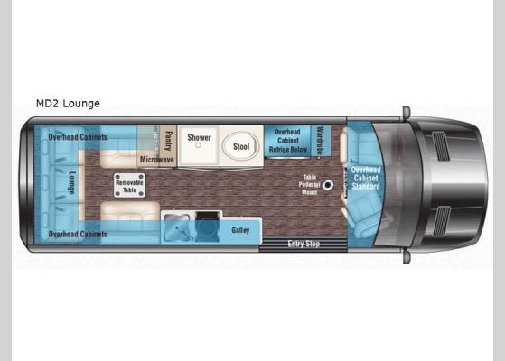 Floorplan - 2019 Passage MD2 Lounge Motor Home Class B - Diesel
