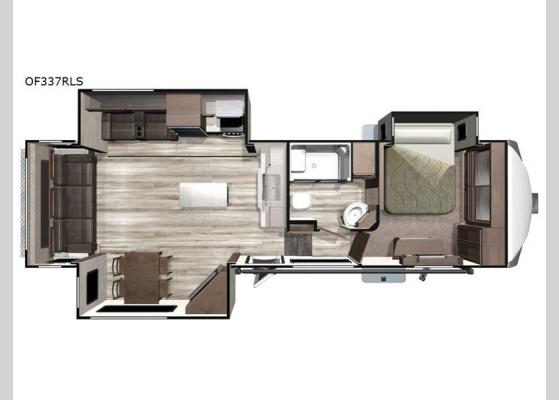 Floorplan - 2019 Open Range OF337RLS Fifth Wheel