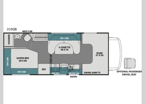 Floorplan - 2020 Leprechaun 210QB Chevy 4500 Motor Home Class C