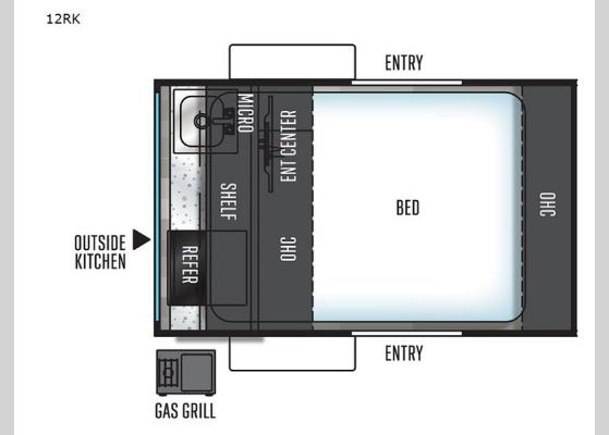 Floorplan - 2019 Flagstaff E-Pro 12RK Travel Trailer