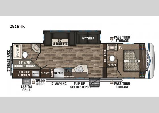 Floorplan - 2020 Sportsmen 281BHK Fifth Wheel