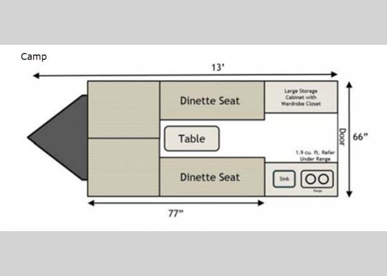 Floorplan - 2020 Ascape Camp Travel Trailer