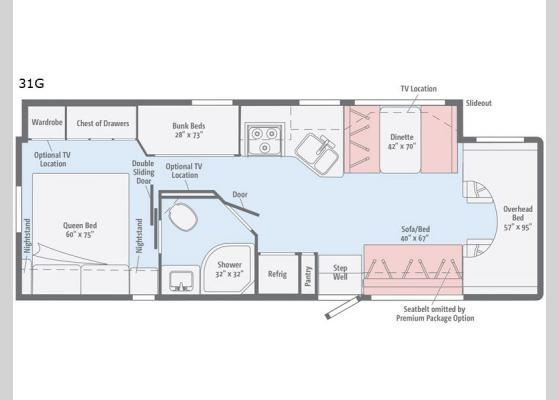 Floorplan - 2020 Minnie Winnie 31G Motor Home Class C