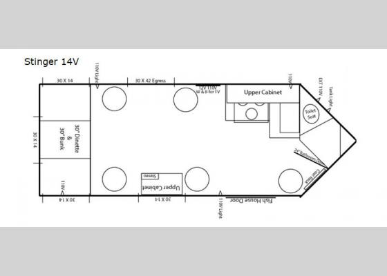 Floorplan - 2019 Ice Castle Fish Houses Stinger 14 ft. Fish House