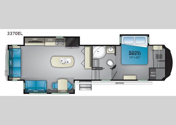 Floorplan - 2020 Bighorn 3370EL Fifth Wheel