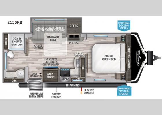 Floorplan - 2020 Imagine 2150RB Travel Trailer