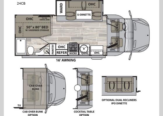 Floorplan - 2020 isata 3 24CB Motor Home Class C - Diesel