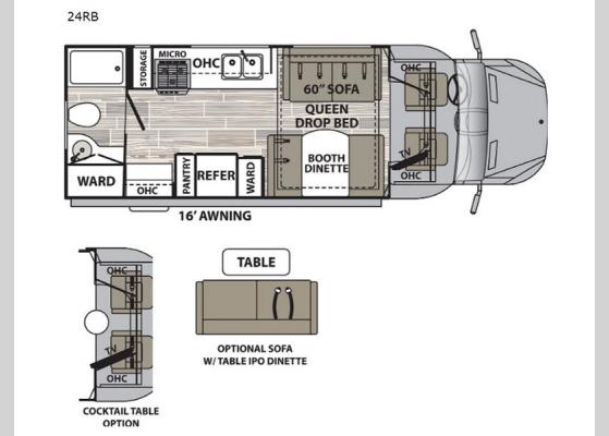 Floorplan - 2020 isata 3 24RB Motor Home Class C - Diesel