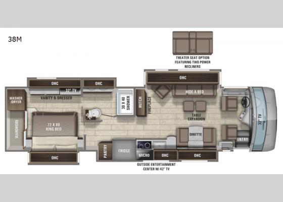 Floorplan - 2021 Aspire 38M Motor Home Class A - Diesel