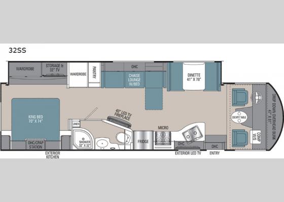 Floorplan - 2021 Mirada 32SS Motor Home Class A