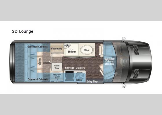 Floorplan - 2021 American Patriot SD Lounge Motor Home Class B - Diesel