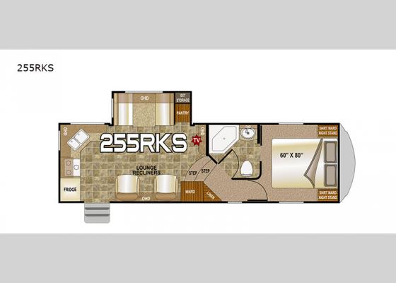 Floorplan - 2021 Fox Mountain 255RKS Fifth Wheel