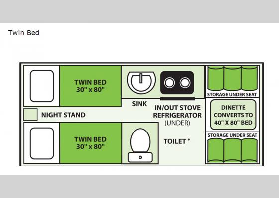 Floorplan - 2021 Expedition Twin Bed A-Frames