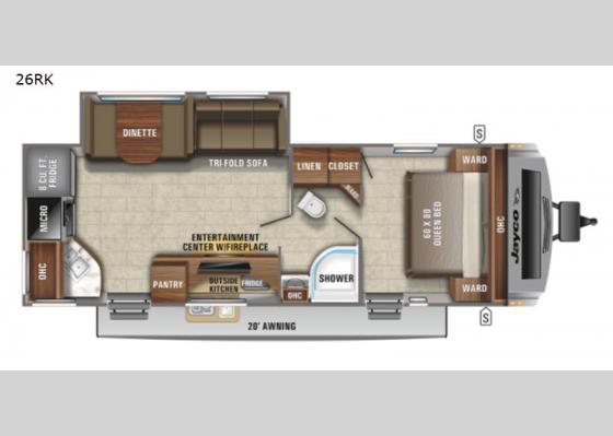 Floorplan - 2021 White Hawk 26RK Travel Trailer