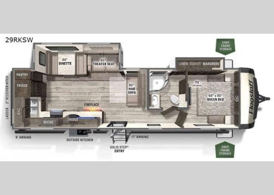 Floorplan - 2021 Flagstaff Super Lite 29RKSW Travel Trailer