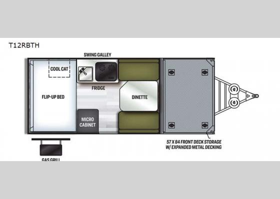 Floorplan - 2021 Flagstaff Hard Side T12RBTH A-Frames