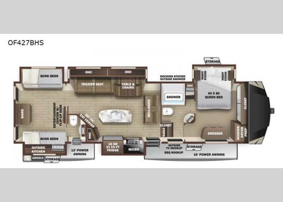 Floorplan - 2022 Open Range OF427BHS Fifth Wheel