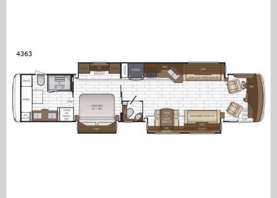 Floorplan - 2022 Dutch Star 4363 Motor Home Class A - Diesel