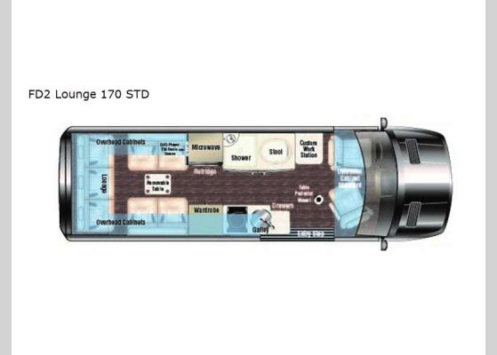 Floorplan - 2022 Passage FD2 Lounge 170 STD Motor Home Class B - Diesel
