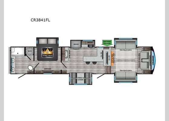 Floorplan - 2022 Cruiser CR3841FL Fifth Wheel