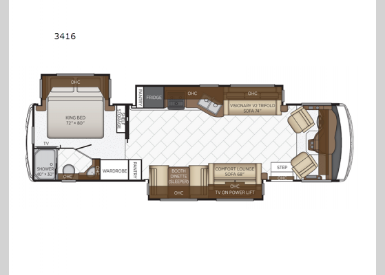 Floorplan - 2022 Bay Star 3416 Motor Home Class A
