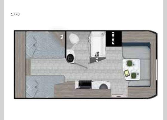 Floorplan - 2022 Lance Travel Trailers 1770 Travel Trailer