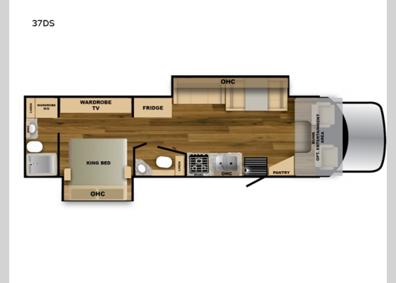 Floorplan - 2023 Ghost 37DS Motor Home Super C - Diesel