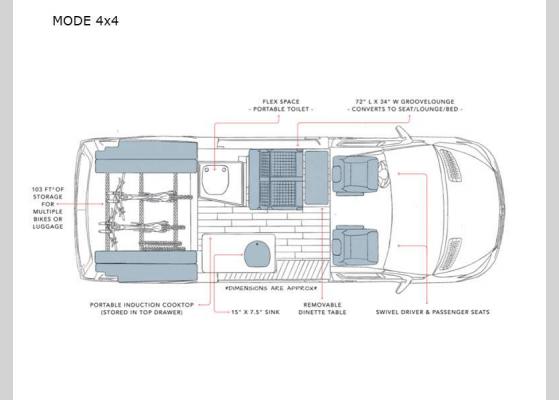 Floorplan - 2023 Storyteller Overland MODE 4x4 Motor Home Class B - Diesel