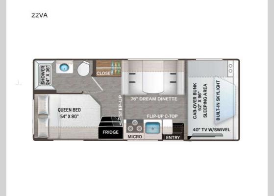 Floorplan - 2023 Geneva 22VA Motor Home Class C