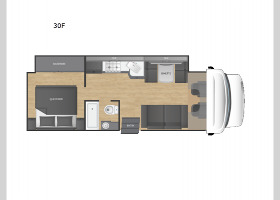 Floorplan - 2025 Wraith 30F Motor Home Super C - Diesel