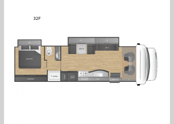 Floorplan - 2025 Wraith 32F Motor Home Super C - Diesel