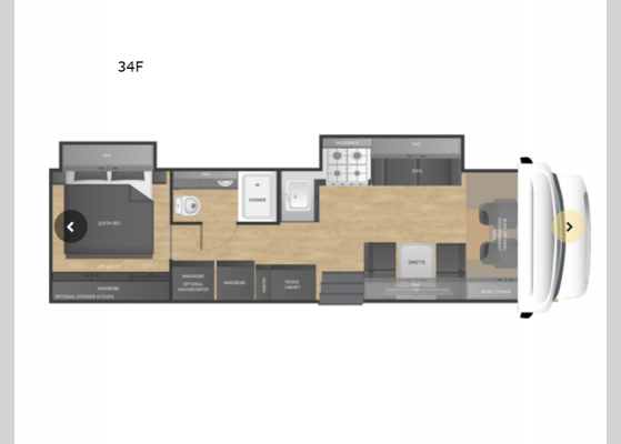 Floorplan - 2025 Wraith 34F Motor Home Super C - Diesel