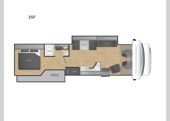 Floorplan - 2025 Wraith 35F Motor Home Super C - Diesel