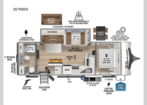 Floorplan - 2025 Grand Surveyor 267RBSS Travel Trailer