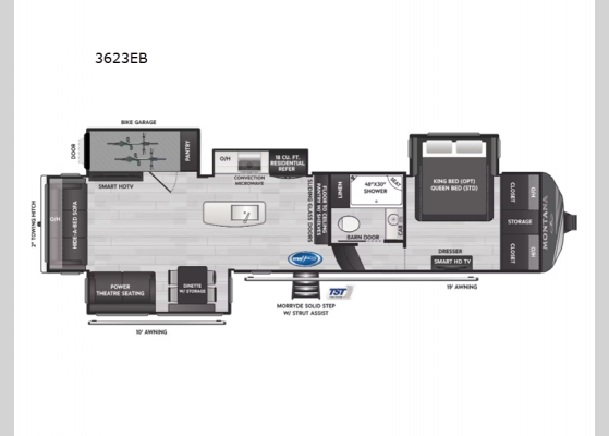 Floorplan - 2026 Montana 3623EB Fifth Wheel