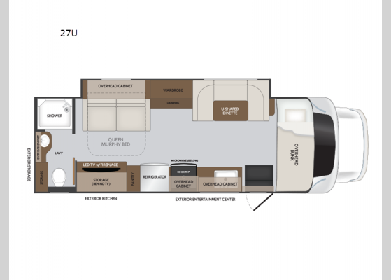 Floorplan - 2025 Incline 27U Motor Home Class C