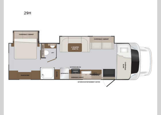 Floorplan - 2025 Incline 29H Motor Home Class C