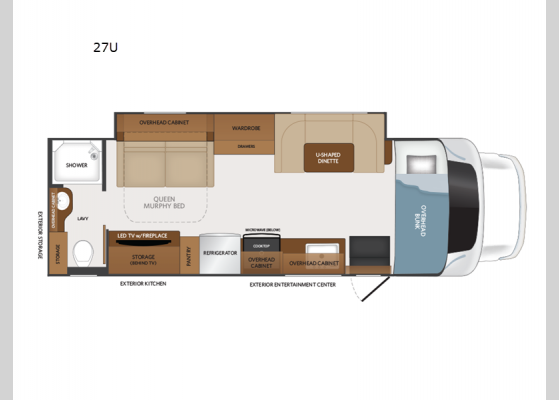 Floorplan - 2025 Altitude 27U Motor Home Class C