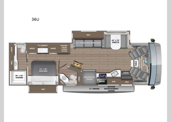 Floorplan - 2026 Emblem 36U Motor Home Class A