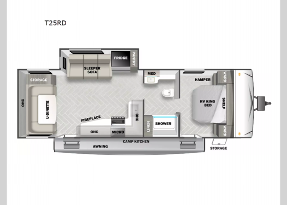 Floorplan - 2024 Salem 25RD Travel Trailer