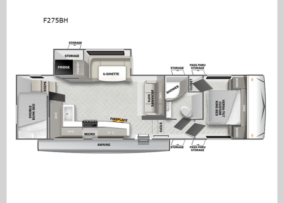 Floorplan - 2024 Salem 275BH Fifth Wheel