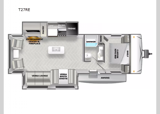 Floorplan - 2025 Salem T27RE Travel Trailer