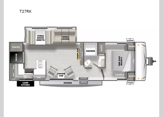 Floorplan - 2025 Salem T27RK Travel Trailer