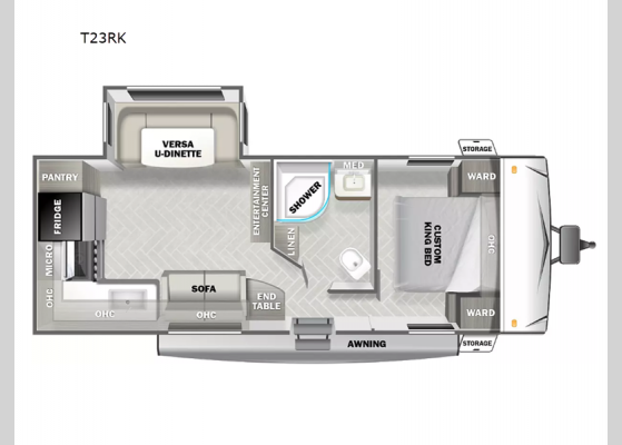 Floorplan - 2025 Salem T23RK Travel Trailer