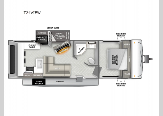 Floorplan - 2025 Salem T24VIEW Travel Trailer