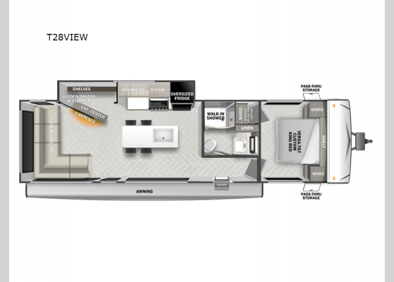 Floorplan - 2025 Salem T28VIEW Travel Trailer