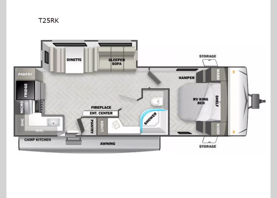 Floorplan - 2025 Salem T25RK Travel Trailer